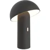Image de Lampe de table sans fil tête orientable LED blanc chaud TOD BLACK H28cm