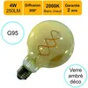 Image de Lutece-arc - Jamais Utilisé]ampoule Led Filament E27 Vintage G95 4w 250lm 2000k - Garantie 2 Ans