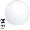 Image de Boule lumineuse sans fil flottante LED multicolore dimmable BOBBY 50cm avec télécommande et socle à induction