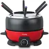 Image de Appareil à fondue électrique H.Koenig ALP1800 800 W 2 L thermostat 25-190 °C pour 6 Noir et rouge avec surface amovible - Neuf
