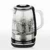 Image de Bouilloire Électrique Avec Infuseur Et Filtre, 2200 W, Capacité De 1,5 L, Base Pivotante À 360°, 4 Températures, En Verre, Acier Inoxydable. Hkoenigti600