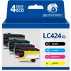 Image de Pack compatible BROTHER LC424, 4 cartouches - Neuf