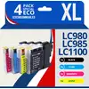 Image de 123CONSOMMABLES - LC1100 LC980 LC985 - cartouche compatible avec Brother DCP-195C DCP-585CW DCP-385C - Neuf