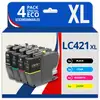 Image de 123CONSOMMABLES - LC421XL - Cartouches d'encre Compatible pour Brother LC421 LC 421XL pour imprimant - Neuf