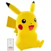 Image de Lampe Veilleuse Sans Fil Pikachu Joyeux en Position Assise 40cm Portable Jaune - Neuf