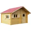 Image de Abri Cozy Double Pente 24,96 m²   Épicéa Massif 60 mm   Feutre Bitumé   Sans Plancher
