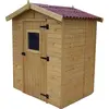 Image de Abri en panneaux avec plancher 2.61 m2 bois naturel - Habrita - ED 1612.01 -