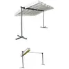 Image de Pergola Marquise - 3,60 x 2,50 m - Finition époxy gris anthracite avec toile pivotante et extensible