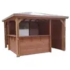 Image de Habrita - Pool House Blueterm - 3,79 X 3,79 M - Bois Thermochauffé - Toit Acp - Ventelles - Comptoirs