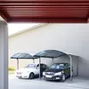 Image de Habrita   Carport Double Aluminium 28,62 M²   Toit Polycarbonate Translucide   Capacité 2 Voitures   Structure Renforcée Avec 6 Poteaux