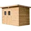 Image de Abri Theora Mono Pente 7,33 m²   Bois Thermochauffé   Plaques Ondulées Bitumées   Sans Plancher