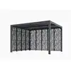 Image de Pergola Bioclimatique Aluminium Gris Anthracite   9 Panneaux Moucharabieh   Lames Orientables Manuelles   Surface 10,80 M²   Dimensions L 360 X L 300 X H 231 Cm   Altona