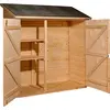Image de Abri mural 1m² bois naturel - Habrita - ED1708E -