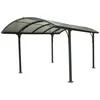 Image de Habrita   Carport En Aluminium 1 Voiture   Surface 14,62 M²   Toit En Polycarbonate Translucide   Structure Résistante Aux Intempéries