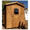Image de Habrita   Abri De Jardin Bois 2,25m2 Double Pente   Epicéa Traité Haute Température   Plancher Inclus   Couverture Plaques Ondulées