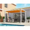 Image de Habrita - Foresta - Pergola En Aluminium Gris Anthracite 100x100 Mm Ép.1,2 Mm Toiture Rouille 140 Gr/m2 - Per4030gr
