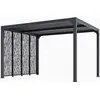 Image de Pergola Bioclimatique Aluminium Gris Anthracite avec 4 Panneaux Moucharabieh   10,80 m²   Lames Orientables Manuelles