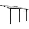Image de Toit terrasse aluminium gris anthracite - 15,38 m² - Panneaux polycarbonate anti-UV 6 mm - Structure aluminium
