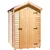 Image de Habrita   Abri De Jardin Bois Ed1419wc 120x160cm   Épicéa Massif Non Traité   Double Pente   Plancher Inclus   Plaques Ondulées Bitumées