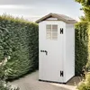 Image de Habrita   Abri De Jardin Résine 0,93 M2   Toit Double Pente 22 Mm   Plancher Composite Épais   Résistant Aux Intempéries   Montage Facile