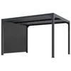 Image de Habrita - Rideau Foresta Per Bi R30 Pour Pergola Bioclimatique Per 3630 Bi Avec Rail Pour Côté 3m Couleur Gris
