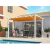 Image de Foresta - Habrita Pergola En Aluminium Blanc 100x100 Mm Ép.1,2 Mm Toiture Rouille 140 Gr/m2 - Per4030wr