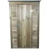 Image de Habrita   Abri De Jardin Mural En Bois Traité Autoclave 1,10 X 0,65 M   Surface 0,70 M²   Livré Avec Plancher Et Étagère   Garantie 5 Ans