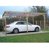 Image de Pergola 14,79 m²   Bois Thermochauffé   Toit Plat avec 2 Modules Latéraux