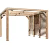 Image de Pergola thermauvent en bois thermo chauffé avec vantelles mobiles sur mur 10.67 m² - Habrita - THO3531V -