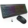 Image de Pack gamer sans fil THE G-LAB COMBO TUNGSTEN EX Clavier compact AZERTY + Souris 3200 DPI Noir - Neuf