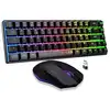 Image de Ensemble clavier et souris gaming sans fil THE G-LAB COMBO HYDRO 2,4 GHz + Bluetooth compact RGB Noir - Neuf