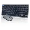 Image de Ensemble sans fil BLUESTORK Pack Mini Clavier AZERTY compact + Souris ambidextre DPI 800/1600 Bluetooth & Dongle 2,4 GHz Gris/Noir - Neuf