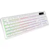 Image de Clavier à membrane gaming G-LAB KEYZ Caesium EX, 98%, AZERTY (avec câble), éclairage RGB arc-en-ciel, touches silencieuses, anti-ghosting pour 26 touches, molette de volume, couleur blanche