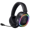 Image de Casque gaming sans fil THE G-LAB KORP RUBIDIUM RGB Micro rétractable stéréo 50 mm 2,4 GHz/Bluetooth + Jack 3,5 mm Noir - Neuf