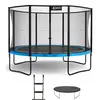 Image de KANGUI Trampoline de jardin 365 cm + filet de sécurité + échelle + bâche de protection | PUNCHI Bleu 360
