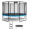 Image de KANGUI Trampoline de jardin 365 cm + filet de sécurité + échelle + bâche de protection - PUNCHI Bleu 360 - Neuf