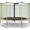 Image de KANGUI Trampoline de jardin 365 cm + filet de sécurité JUMPI Taupe/Vert 360. Trampoline certifié par le CRITT sport & loisirs - Neuf