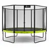 Image de KANGUI Trampoline de jardin rond 430 cm + filet de sécurité - PUNCHI Vert 430 - Neuf