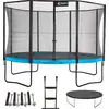 Image de KANGUI Trampoline de jardin rond 430 cm + filet de sécurité + échelle + bâche de protection + kit ancrage