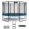 Image de KANGUI Trampoline de jardin rond 430 cm + filet de sécurité + échelle + bâche de protection + kit ancrage - Neuf