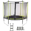 Image de KANGUI Trampoline de jardin 305 cm + filet de sécurité + échelle + kit d'ancrage JUMPI Vert/Noir 300 - Neuf