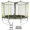 Image de KANGUI Trampoline de jardin 365 cm + filet de sécurité + échelle + kit d'ancrage JUMPI Vert/Noir 360