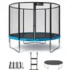 Image de KANGUI Trampoline de jardin rond 305 cm + filet + échelle + bâche + kit ancrage - PUNCHI Bleu - Neuf