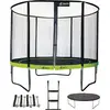 Image de KANGUI Trampoline de jardin rond 305 cm + filet + échelle + bâche + kit ancrage - PUNCHI Vert