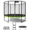 Image de KANGUI Trampoline de jardin rond 305 cm + filet + échelle + bâche + kit ancrage - PUNCHI Vert - Neuf