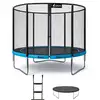 Image de KANGUI Trampoline de jardin rond 305 cm + filet de sécurité + échelle + bâche de protection - PUNCHI Bleu 300 - Neuf