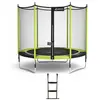 Image de KANGUI Trampoline de jardin 305 cm + filet de sécurité + échelle JUMPI Vert/Noir 300