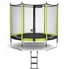 Image de KANGUI Trampoline de jardin 305 cm + filet de sécurité + échelle JUMPI Vert/Noir 300 - Neuf