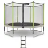 Image de KANGUI Trampoline de jardin 426 cm + filet de sécurité + échelle JUMPI Taupe/Vert 430. Trampoline par le CRITT sport & loisirs