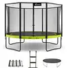 Image de KANGUI Trampoline de jardin 365 cm + filet + échelle + bâche + kit ancrage - PUNCHI Vert - Neuf